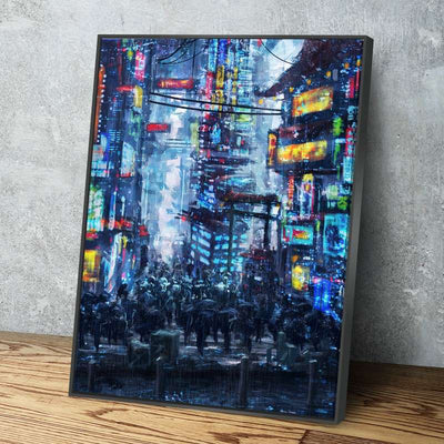 Cyberpunk City Canvas Set