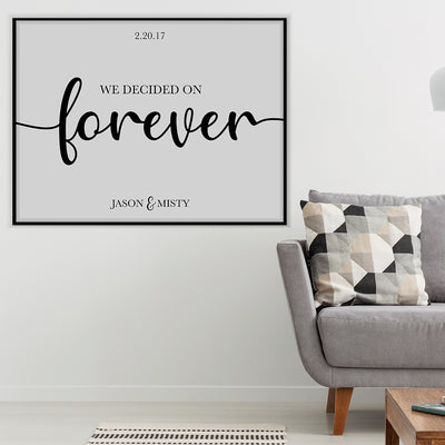 We Decided on Forever Custom Canvas Set