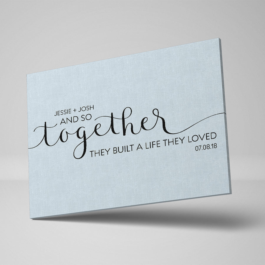 And So Together Custom Canvas Set