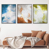 Abstract Blue Red and Green Canvas Set