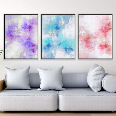 Abstract Pastels Canvas Set