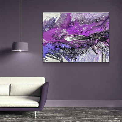 Purple Feather Canvas Set