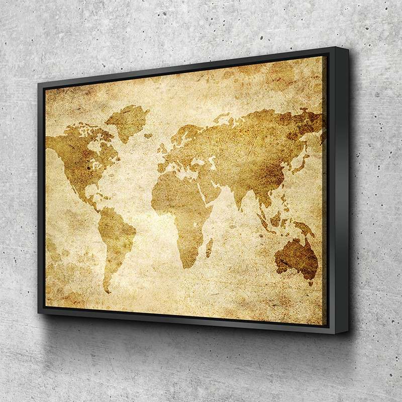 World Map No1 Canvas Set