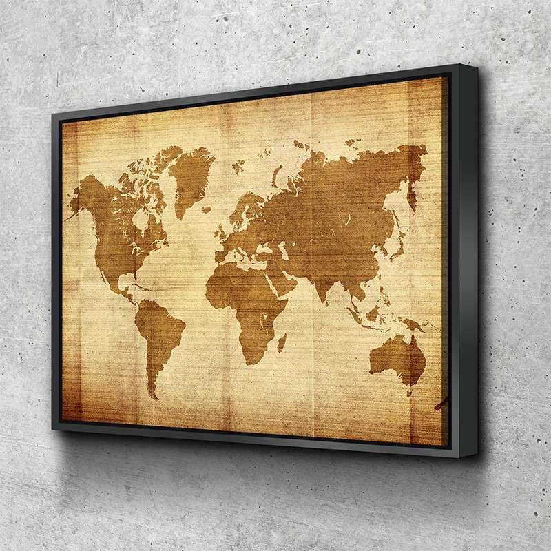 World Map No14 Canvas Set