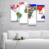 World Map No16 Canvas Set