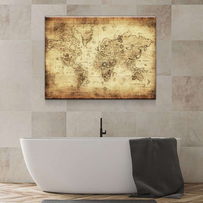World Map No17 Canvas Set