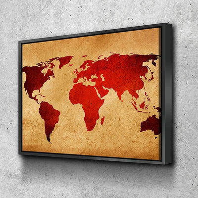 World Map No2 Canvas Set
