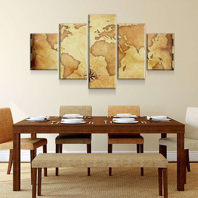 World Map No21 Canvas Set