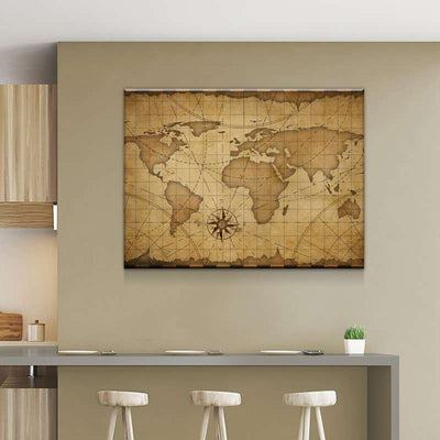 World Map No25 Canvas Set