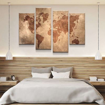 World Map No27 Canvas Set