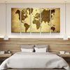 World Map No31 Canvas Set