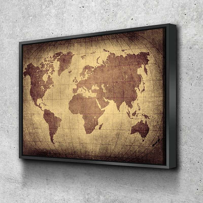 World Map No35 Canvas Set