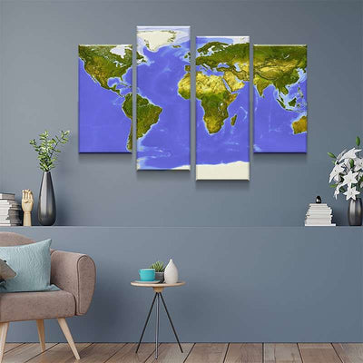 World Map No38 Canvas Set