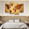 World Map No40 Canvas Set
