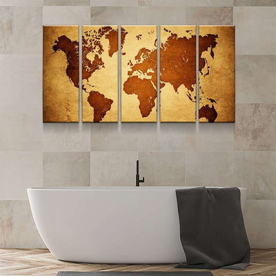 World Map No40 Canvas Set