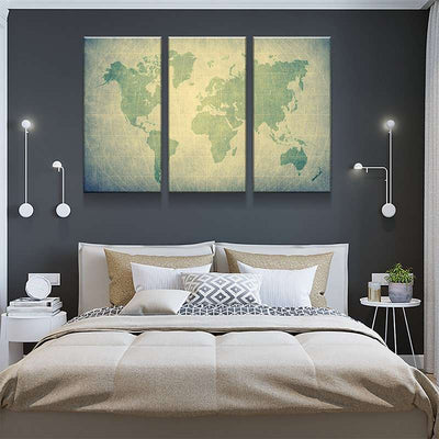 World Map No41 Canvas Set