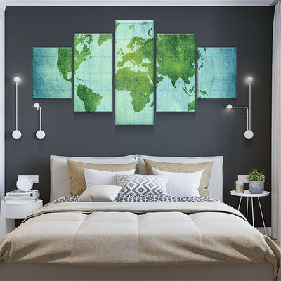 World Map No43 Canvas Set