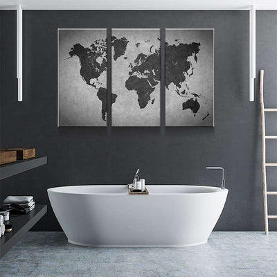World Map No8 Canvas Set