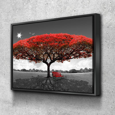 Autumn Red Tree Canvas Set