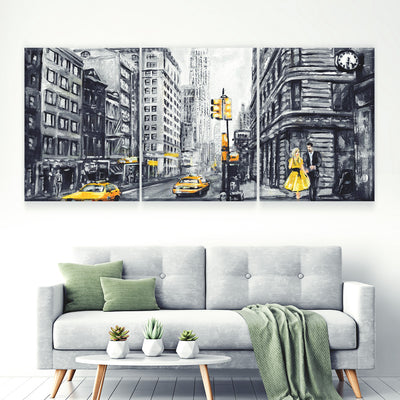 Abstract empire state Canvas Set