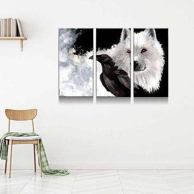 Wolf and Crow Canvas Set